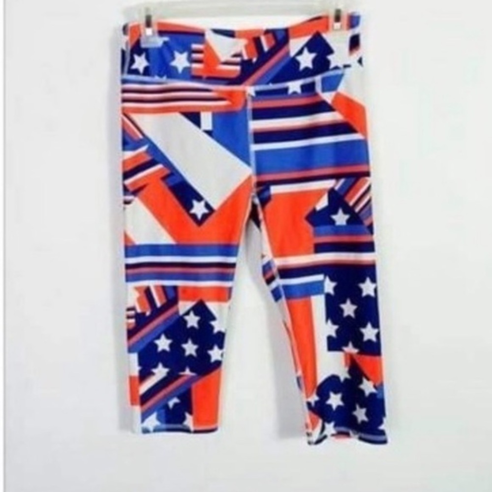 Fabletics Patchwork Pride Mid Rise Crop Leggings - image 1